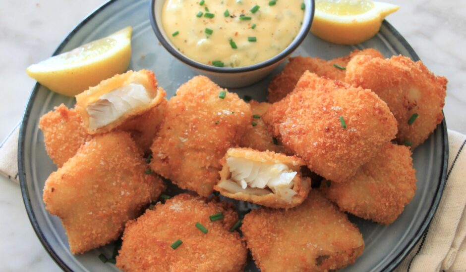 Air Fried Alaska Pollock Nuggets with Homemade Tartar Sauce