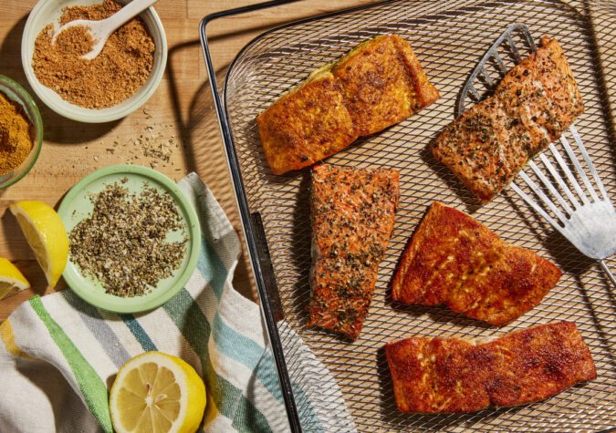 Air Fryer Alaska Salmon Rub 3 Ways