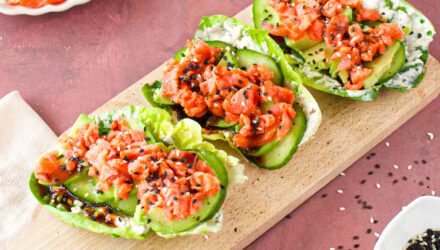 Smoked Alaska Salmon Avo Salad Wraps