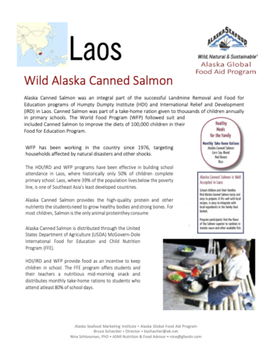 Asia: Laos Alaska Global Food Aid Program