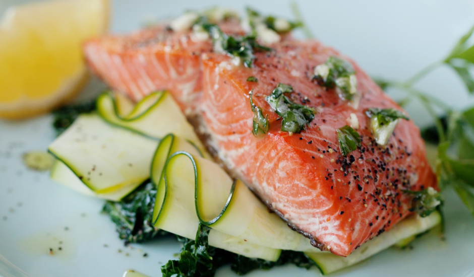 Alaska Sockeye Salmon with Herbs and Garlic