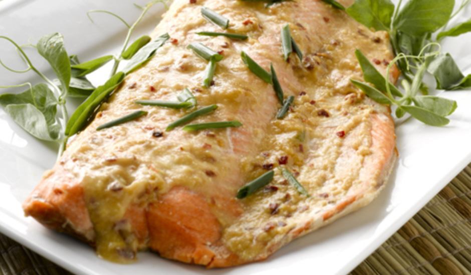 Great Grillled Alaska Salmon Side with Asian Seasoning