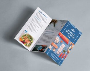 Alaska Seafood 101 Z-fold brochure 1