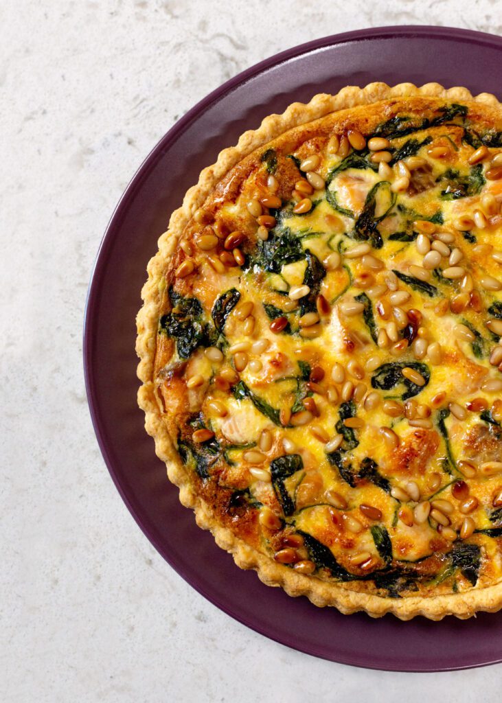 Quiche with Wild Alaska Salmon, Spinach and Pine Nuts | Alaska Seafood ...