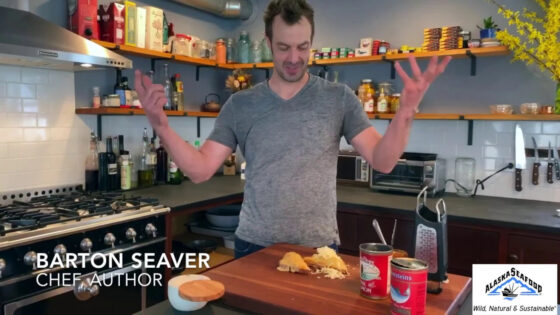 Chef Barton Seaver's Recipe for an at-home Salmon Melt with wild Alaska canned salmon