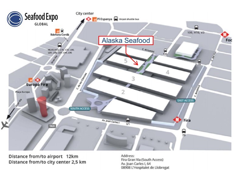SEG 2023 Alaska Seafood Pavilion Location