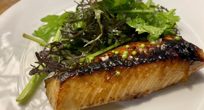 Broiled Alaska Sablefish with Fish Sauce and Black Garlic Glaze 1