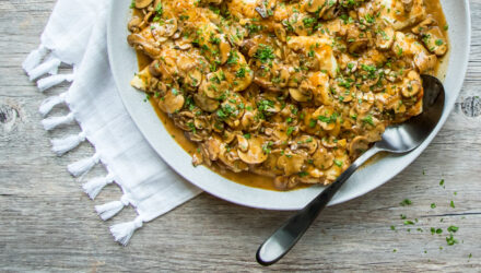Wild Alaska Pollock Marsala with Mushrooms and Shallots 1